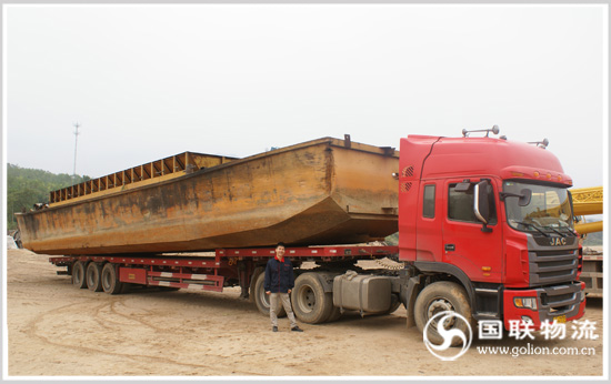 湖南大件运输公司 大型淘沙船运输 国联物流专业操作手